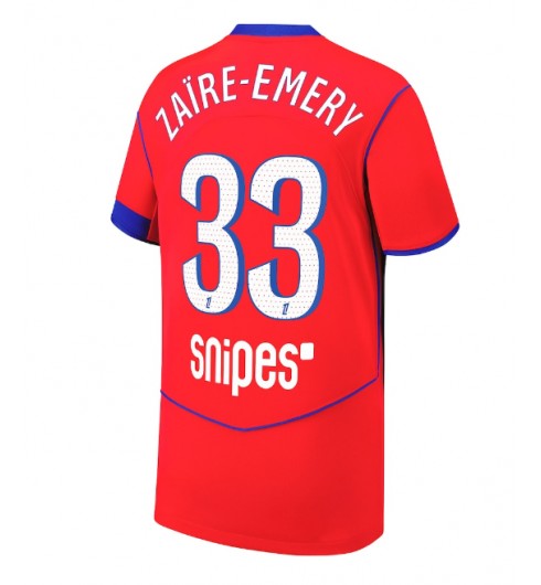 Moške Nogometnih dresov Paris Saint-Germain Warren Zaire-Emery #33 Tretji 2025-26 Kratki rokavi Moške Nogometnih dresov Paris Saint-Germain Warren Zaire-Emery #33 Tretji 2025-26 Kratki rokavi